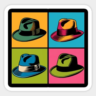 Pop Art Hat Parade: Dynamic National Hat Day Sticker